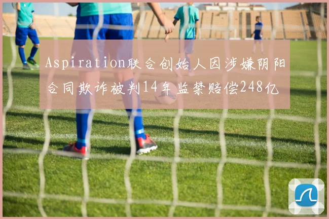 Aspiration联合创始人因涉嫌阴阳合同欺诈被判14年监禁赔偿248亿